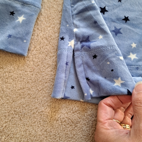 ❤️ Nautica Fleece Pajama Top Womens Medium Blue Stars Print | Top Only - Picture 5 of 6